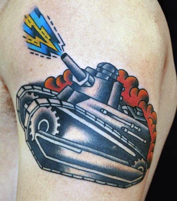60 Tank Tattoos für Männer - gepanzerte Fahrzeugtinte Ideen  