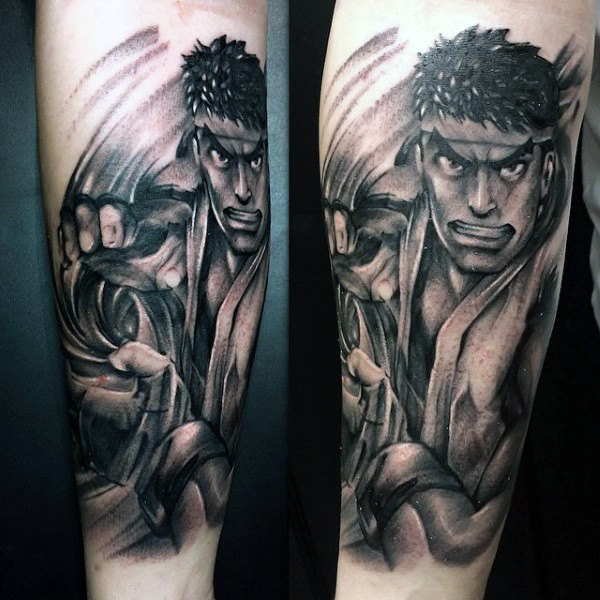 40 Street Fighter Tattoo Designs für Männer - Videospiel-Tinten-Ideen  