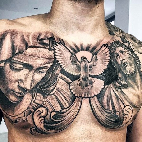 60 3D Jesus Tattoo Designs für Männer - religiöse Tinte Ideen  