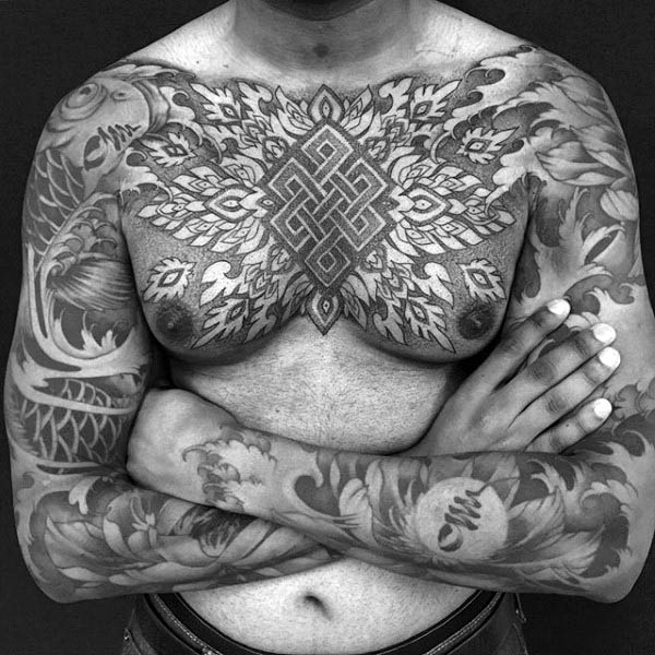50 Endless Knot Tattoo Designs für Männer - Eternal Ink Ideen  