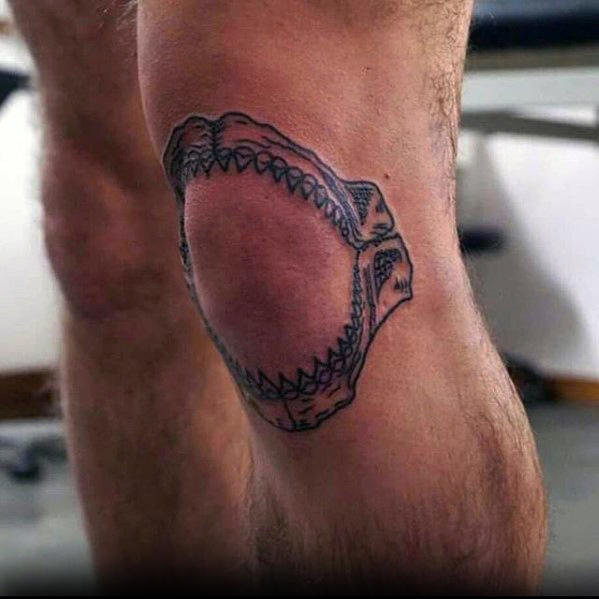 60 Shark Jaw Tattoo Designs für Männer - ein Biss Tinte Ideen  