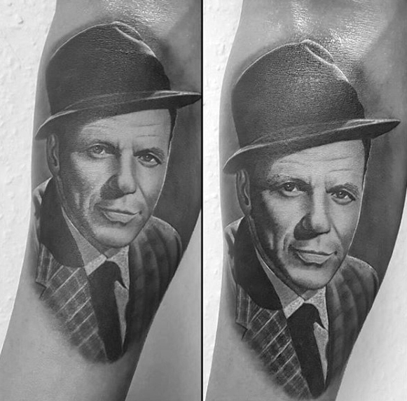 50 Frank Sinatra Tattoo Designs für Männer - Singer Ink Ideen  
