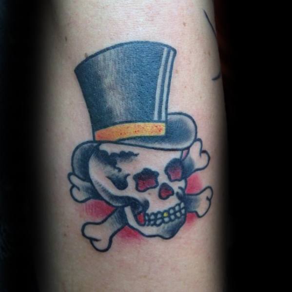 40 Top Hat Tattoo Designs für Männer - Topper Tinte Ideen  