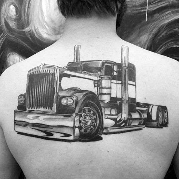 60 Truck Tattoos für Männer - Vintage und Big Rig Ink Design-Ideen  