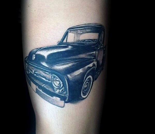 60 Truck Tattoos für Männer - Vintage und Big Rig Ink Design-Ideen  