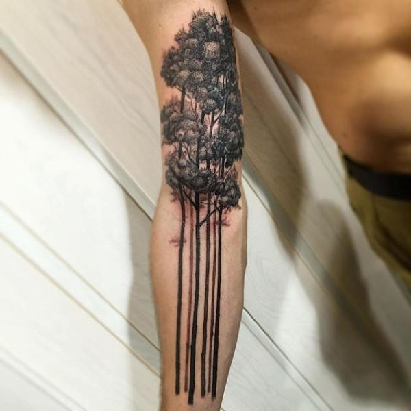 60 Unterarm Baum Tattoo Designs für Männer - Forest Ink Ideen  