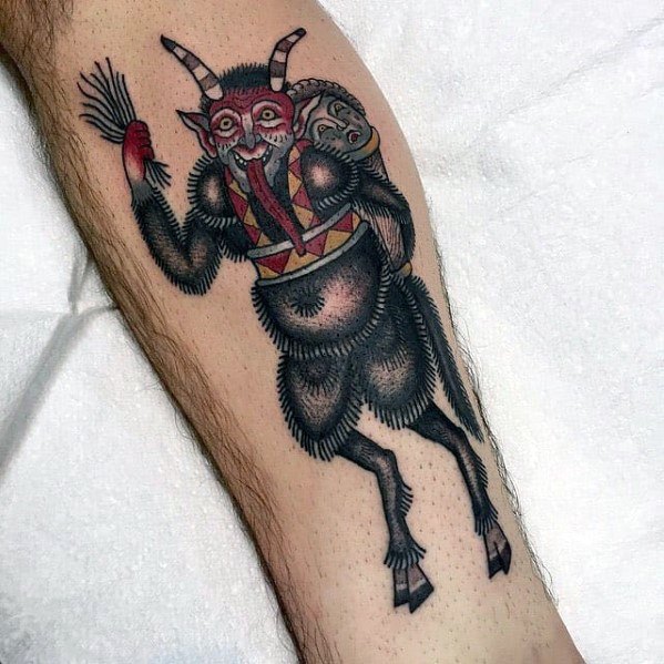 60 Krampus Tattoos für Männer - Dark Companion von St. Nicholas Design-Ideen  