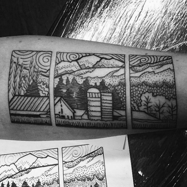 60 Landwirtschaft Tattoos für Männer - Landwirtschaft Design-Ideen  