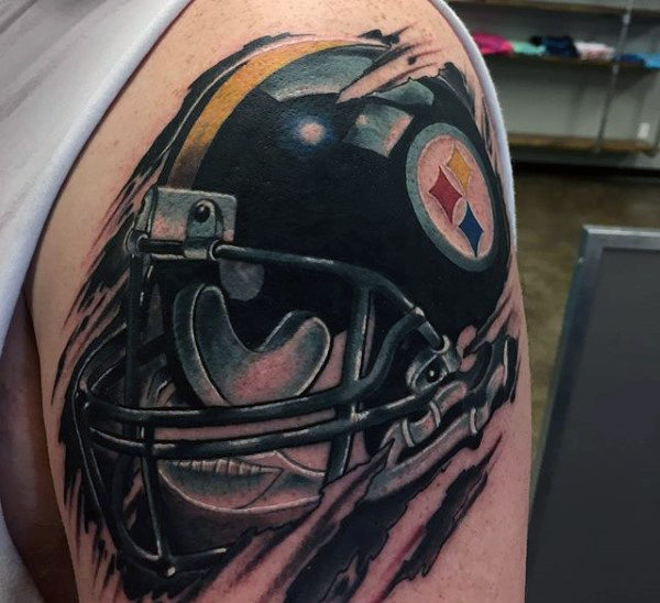 70 Fußball Tattoos für Männer - NFL Ink Design-Ideen  