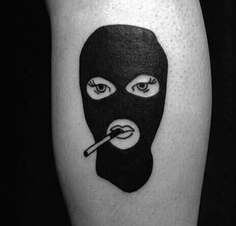 30 Ski Mask Tattoo Designs für Männer - Masked Ink Ideen  