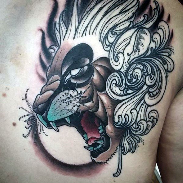 30 Neo traditionellen Löwen Tattoo Designs für Männer - Manly Ink Ideen  