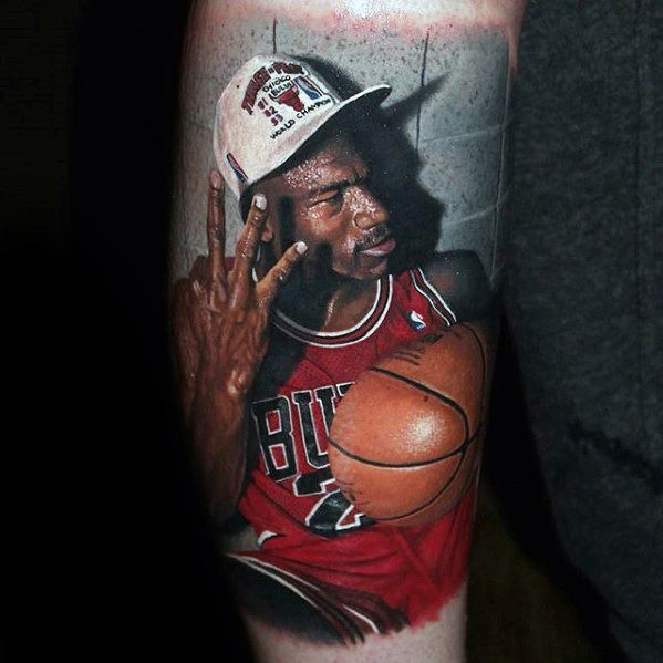 60 Michael Jordan Tattoos für Männer - Legendäre Basketball Design-Ideen  
