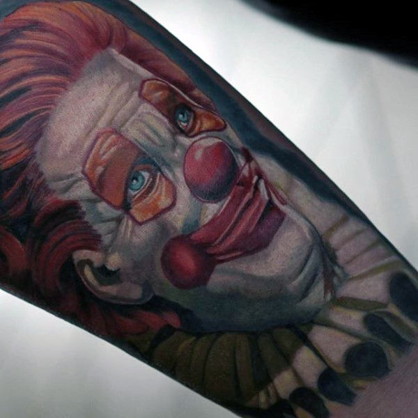 75 Clown Tattoos für Männer - Comic Performer Design-Ideen  