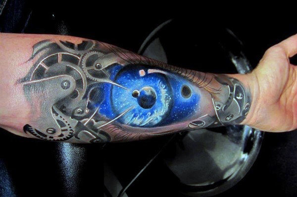 50 Mechaniker-Tattoos für Männer - Männliche Roboterüberholungen  