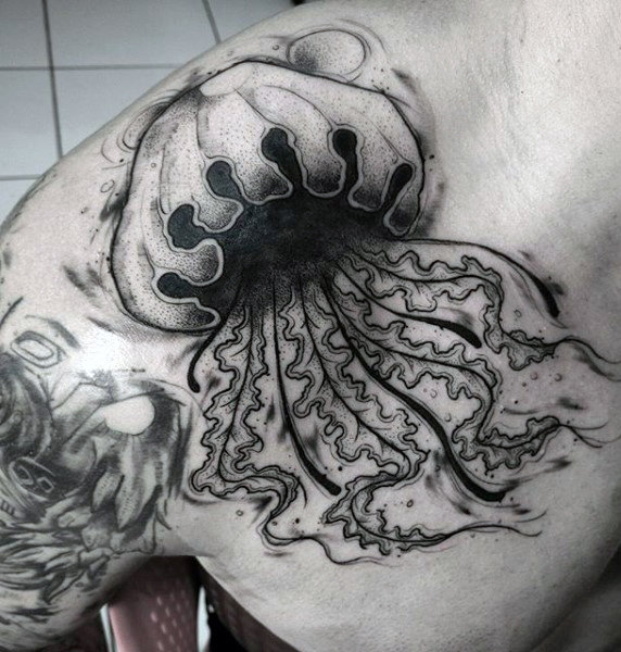 100 Quallen Tattoo-Designs für Männer - Free-Schwimmen Marine Ink Ideen  