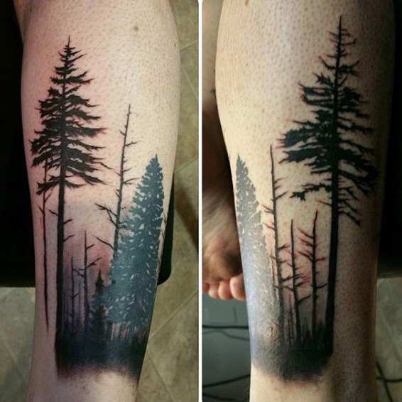 60 Unterarm Baum Tattoo Designs für Männer - Forest Ink Ideen  