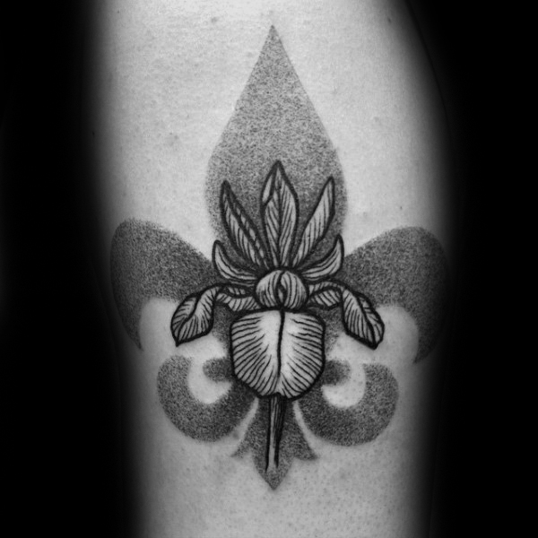 70 Fleur De Lis Tattoo Designs für Männer - stilisierte Lily Ink Ideen  