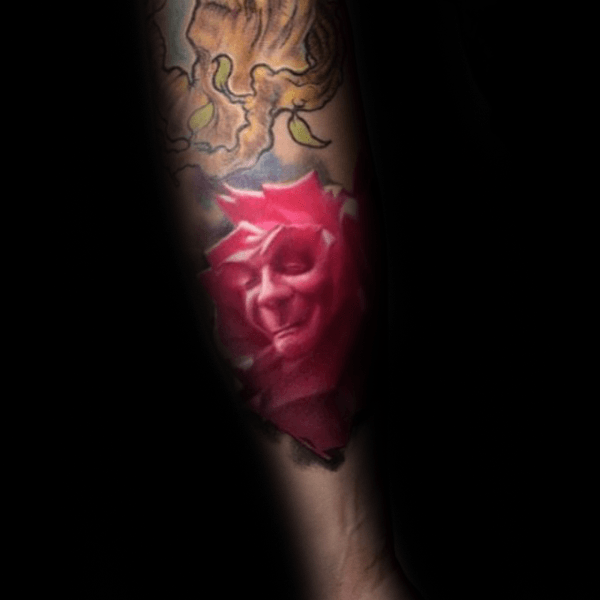 90 Realistische Rose Tattoo Designs für Männer - Floral Ink Ideen  