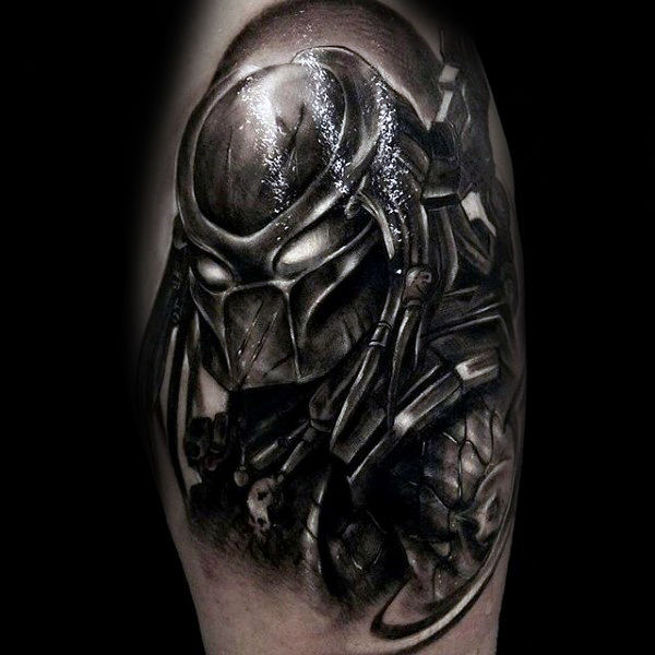50 Predator Tattoo Designs für Männer - Sci-Fi-Tinte Ideen  