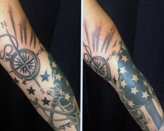 40 Sterne Tattoos für Männer - leuchtende Inspiration und Design-Ideen  