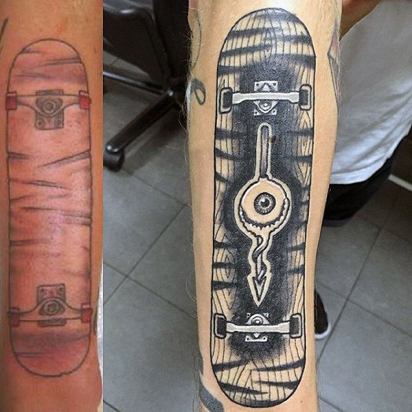 100 Skateboard Tattoos für Männer - Cool Designs Teil zwei  