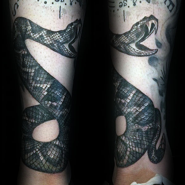 60 Klapperschlange Tattoo-Designs für Männer - Manly Ink Ideen  