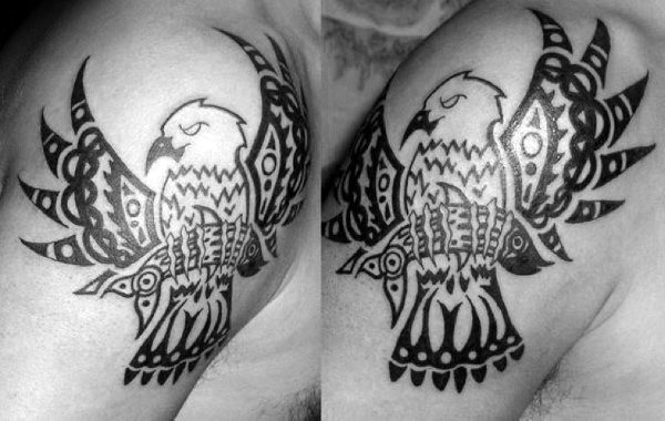 40 Tribal Eagle Tattoo-Designs für Männer - Vogel-Tinte-Ideen  