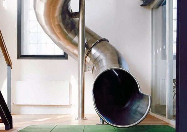 Top 70 Indoor Slide Ideen - Überspringen Sie die Boring Staircase  