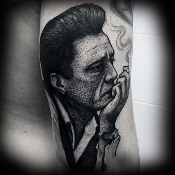 50 Johnny Cash Tattoo Designs für Männer - Musiker Tinte Ideen  