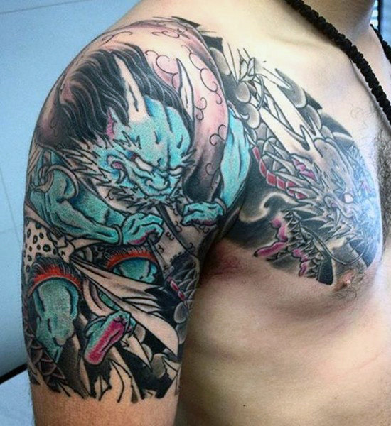 90 Dämon Tattoos für Männer - Devilish Exterieur Design-Ideen  