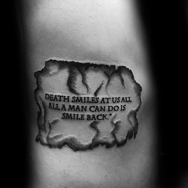 40 Rib Zitat Tattoo Designs für Männer - Reminder Ink Ideas  