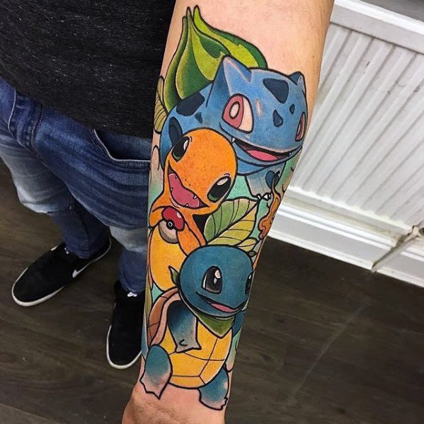 60 Charmander Tattoo Designs für Männer - Pokemon Ink Ideas  