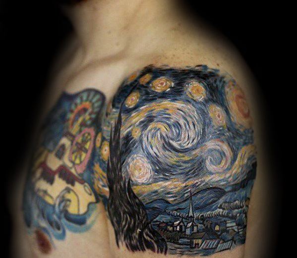 50 Vincent Van Gogh Tattoo-Designs für Männer - künstlerische Ideen  