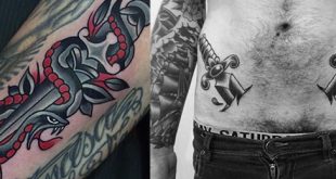 70 traditionelle Dolch Tattoo Designs für Männer - scharfe Tinte Ideen  