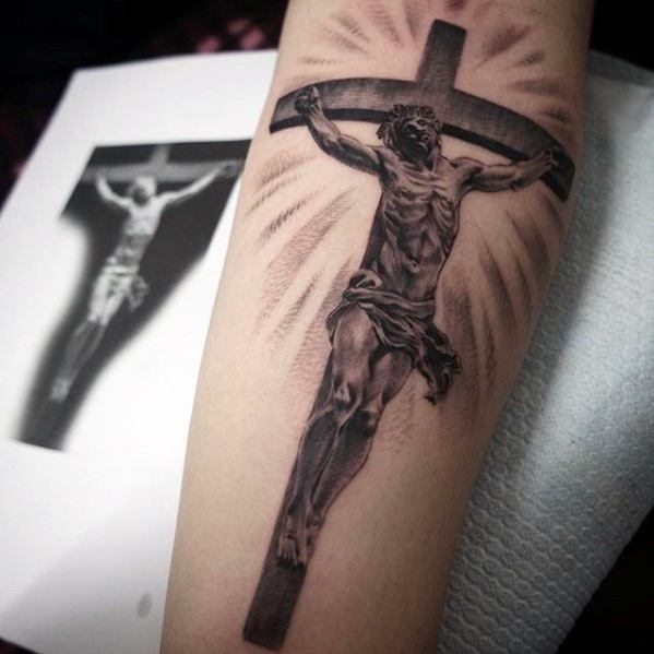 60 3D Jesus Tattoo Designs für Männer - religiöse Tinte Ideen  