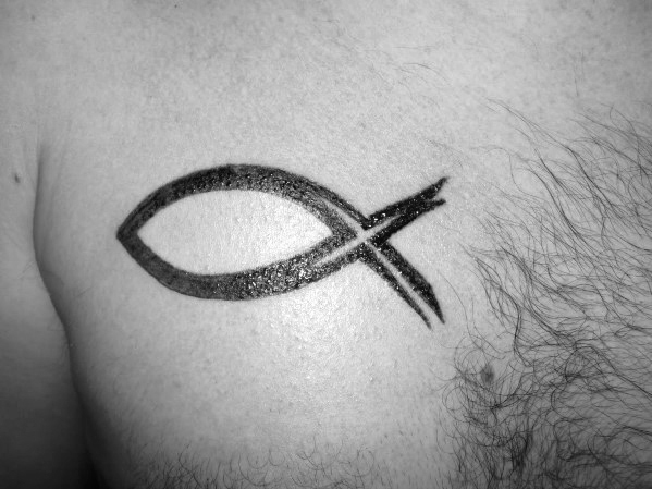 40 Ichthus Tattoo-Designs für Männer - Jesus Fisch Tinte Ideen  