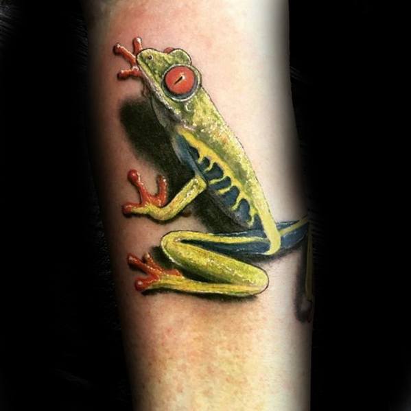 50 Laubfrosch Tattoo Designs für Männer - Amphibientinte Ideen  