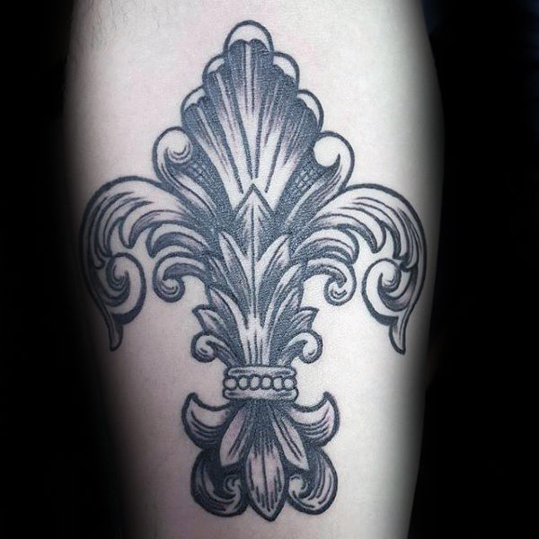 70 Fleur De Lis Tattoo Designs für Männer - stilisierte Lily Ink Ideen  