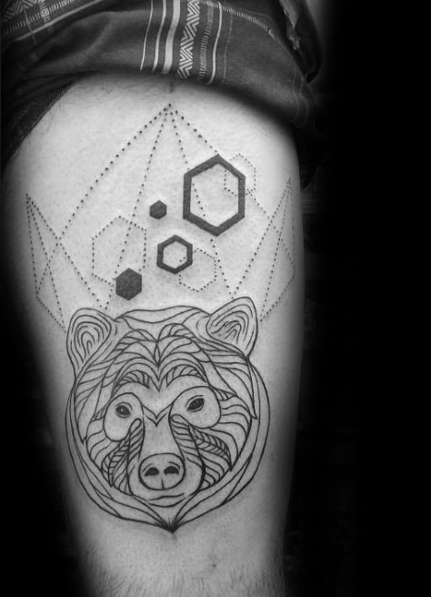 60 Geometrische Bär Tattoo Designs für Männer - Manly Ink Ideen  