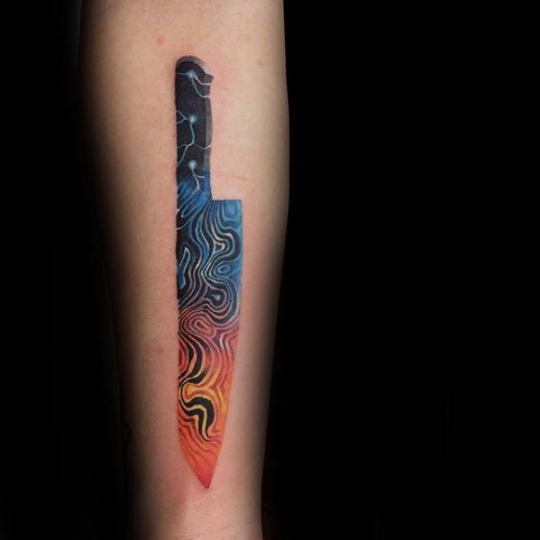 60 Gradient Tattoo Designs für Männer - Farben Graphic Effect Ink Idea  