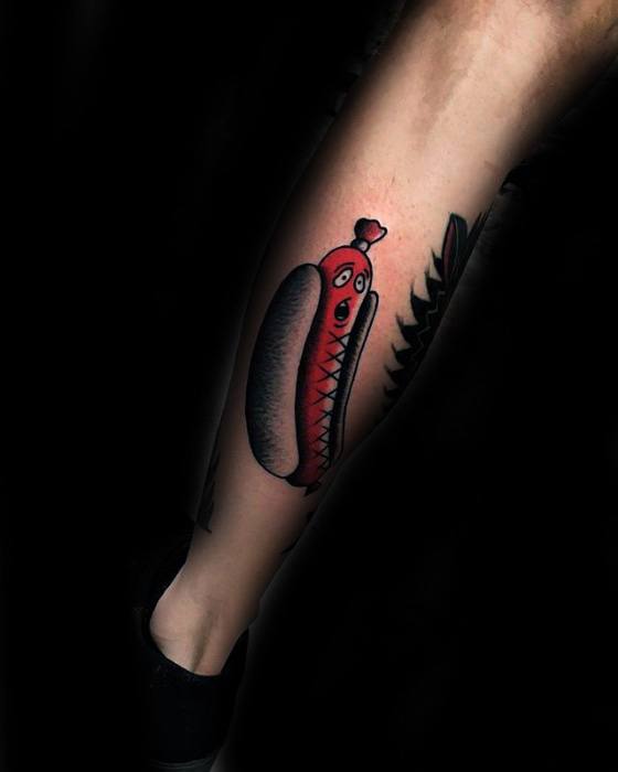 40 Hot Dog Tattoo Designs für Männer - Food Ink Ideen  