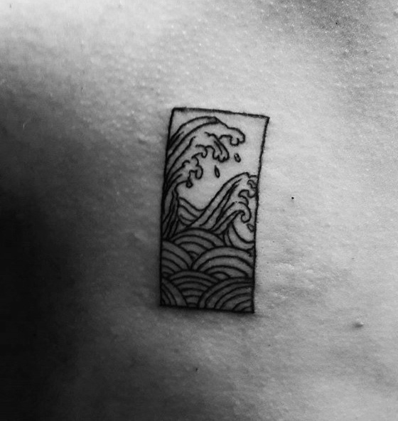 50 einfache Welle Tattoo Designs für Männer - Wasser Tinte Ideen  