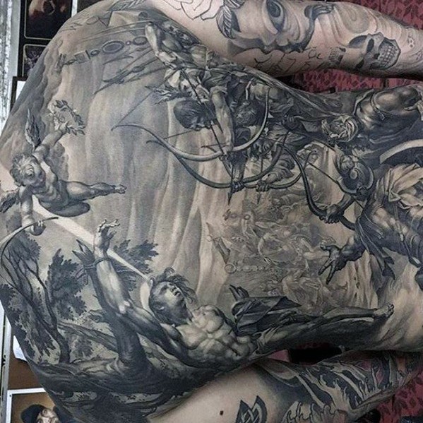 50 Super Rücken Tattoos für Männer - Maskuline Design-Ideen  