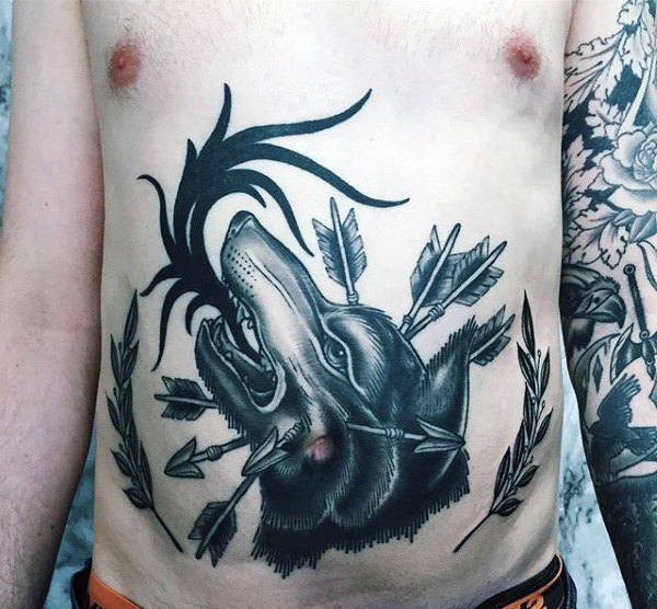 Top 100 besten Bauch Tattoos für Männer männliche Ideen Mann Stil