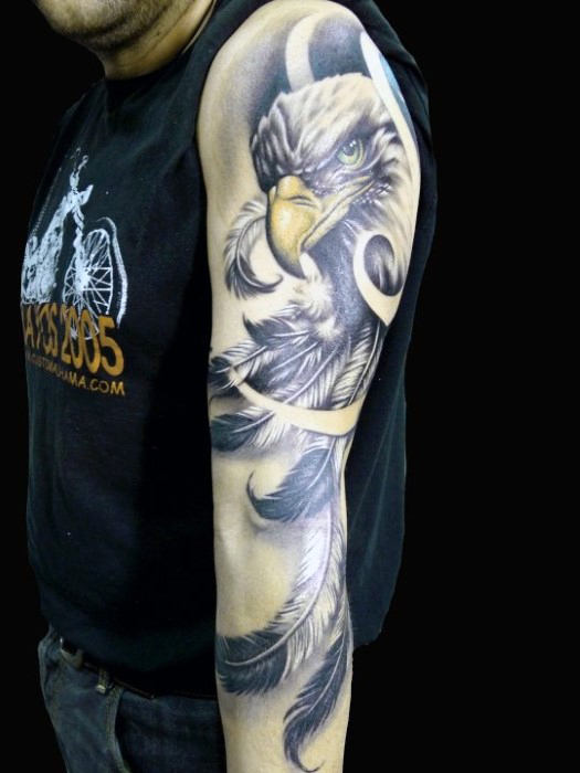 70 Feder Tattoo Designs für Männer - Maskulin Tinte Ideen  
