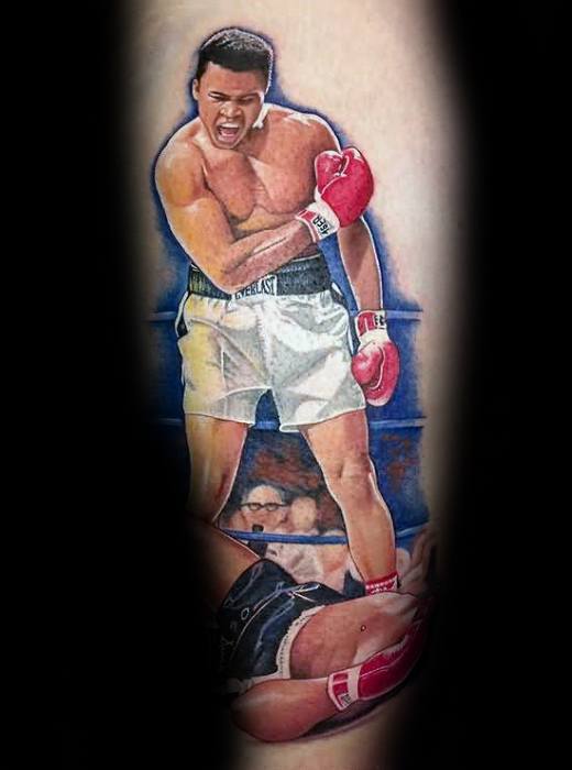 50 Muhammad Ali Tattoo Designs für Männer - Boxing Champion Ink Ideen  