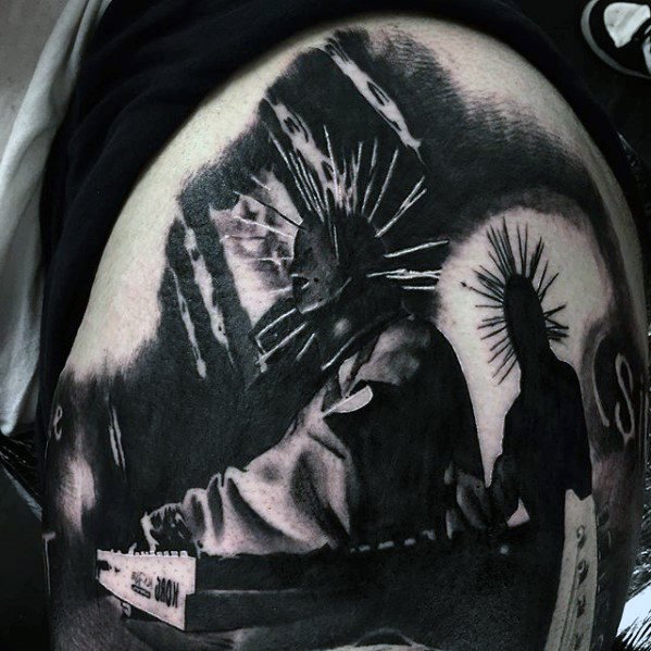 50 Slipknot Tattoos für Männer - Heavy Metal Band Design-Ideen  