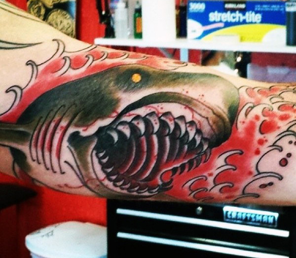 90 Shark Tattoo Designs für Männer - Top der Unterwasser-Food-Kette  