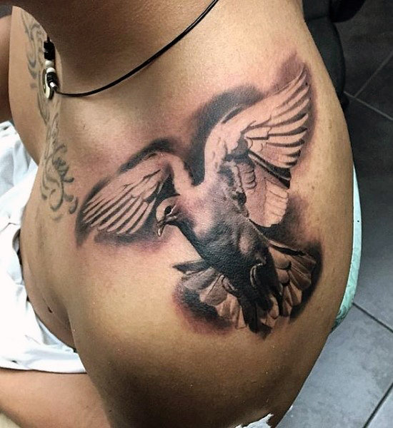 50 Dove Tattoos für Männer - Soaring Designs mit Harmonie  