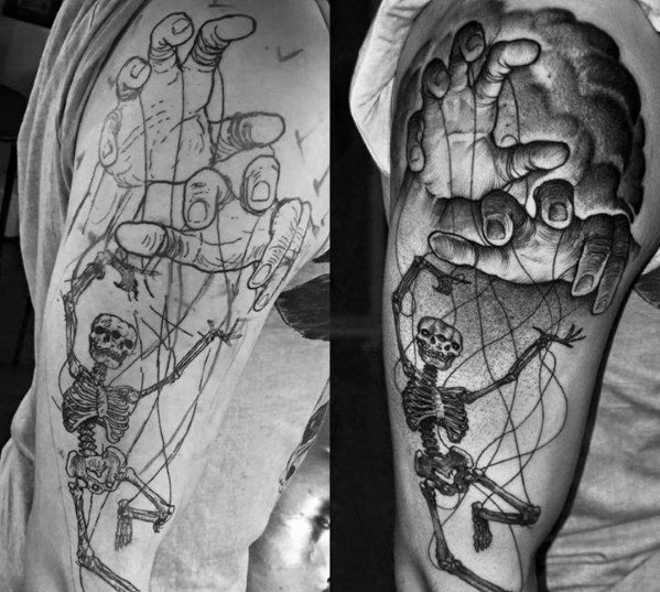 60 Puppet Tattoo Designs für Männer - String Ink Ideen  
